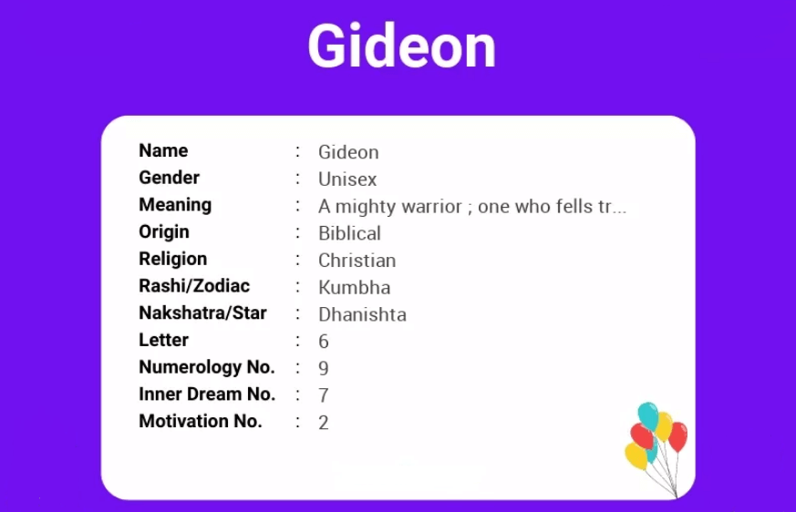 Gideon Name Meaning