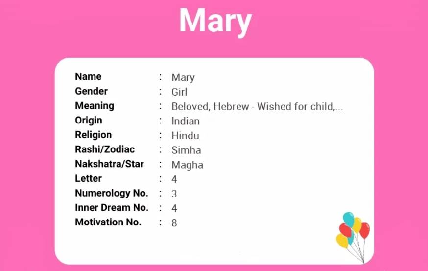 Spiritual Meaning Of The Name Mary