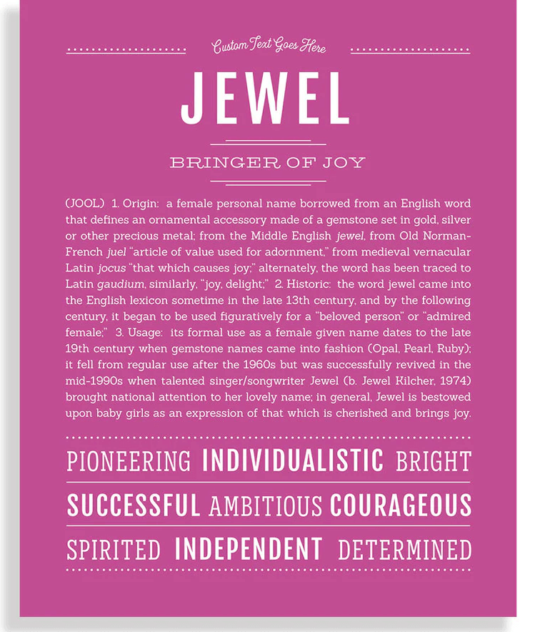 Spiritual Meaning Of The Name Jewel