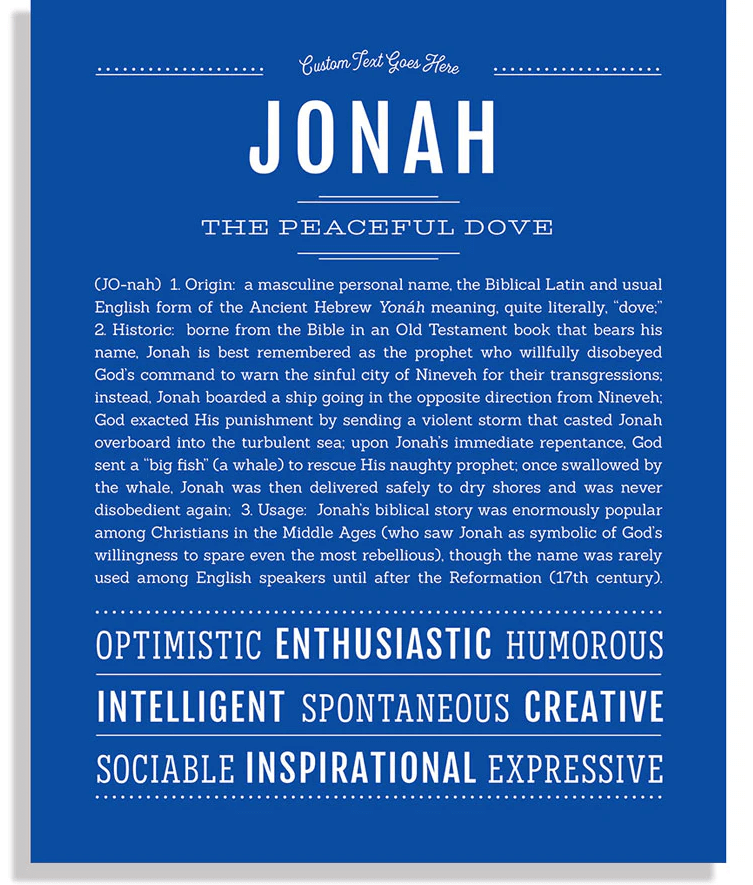Spiritual Meaning Of The Name Jonah