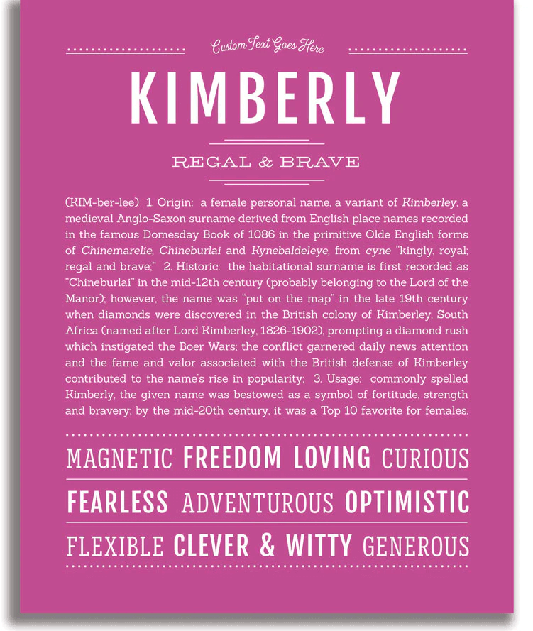 Spiritual Meaning Of The Name Kimberly