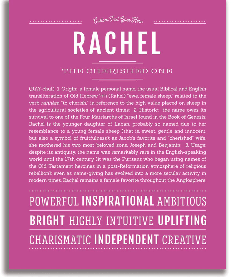 Spiritual Meaning Of The Name Rachel