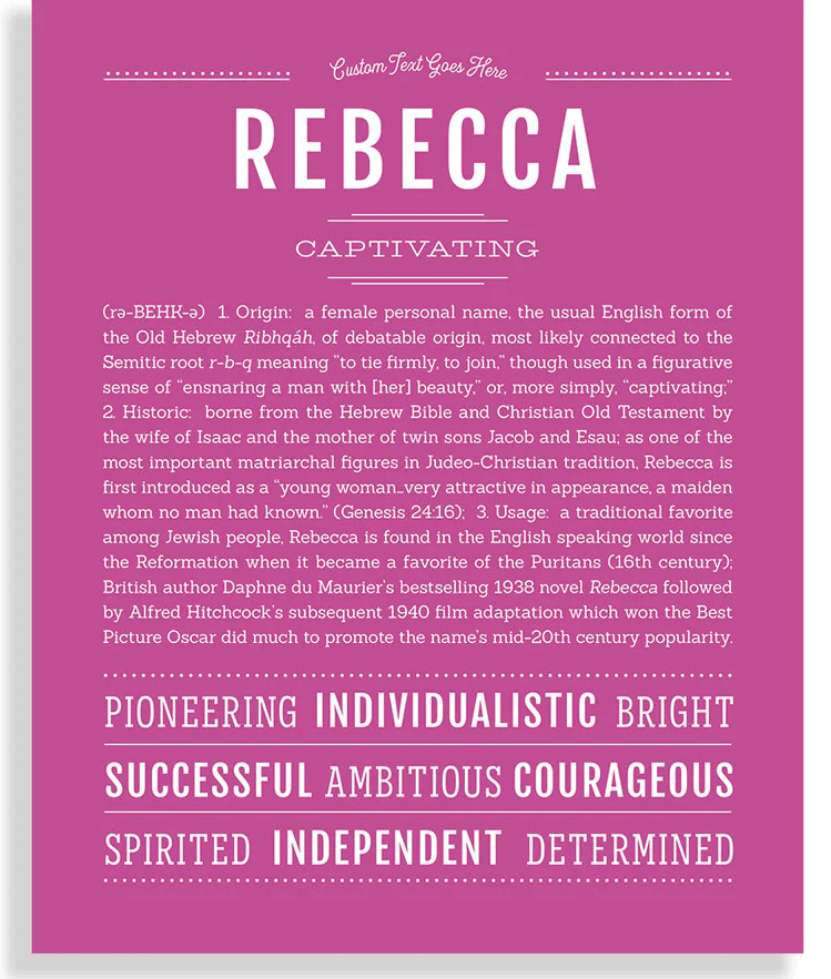 Spiritual Meaning Of The Name Rebecca