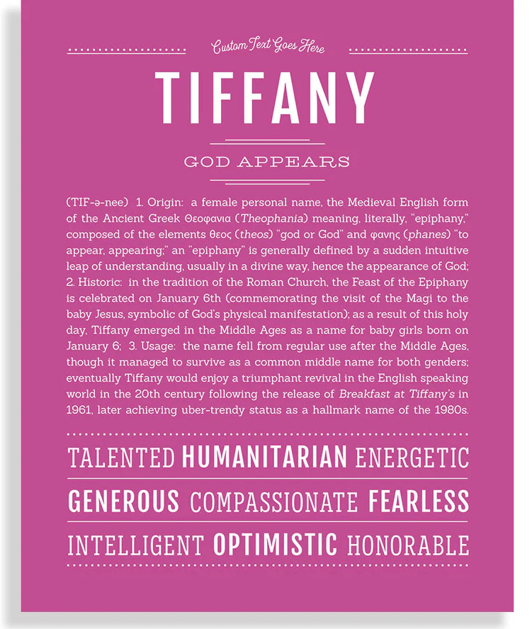 Spiritual Meaning Of The Name Tiffany