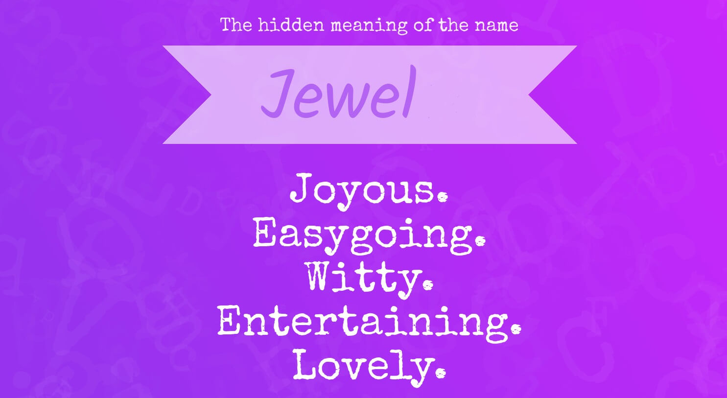 The Hidden Meaning Of The Name Jewel